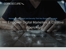 Tablet Screenshot of coresecure.com